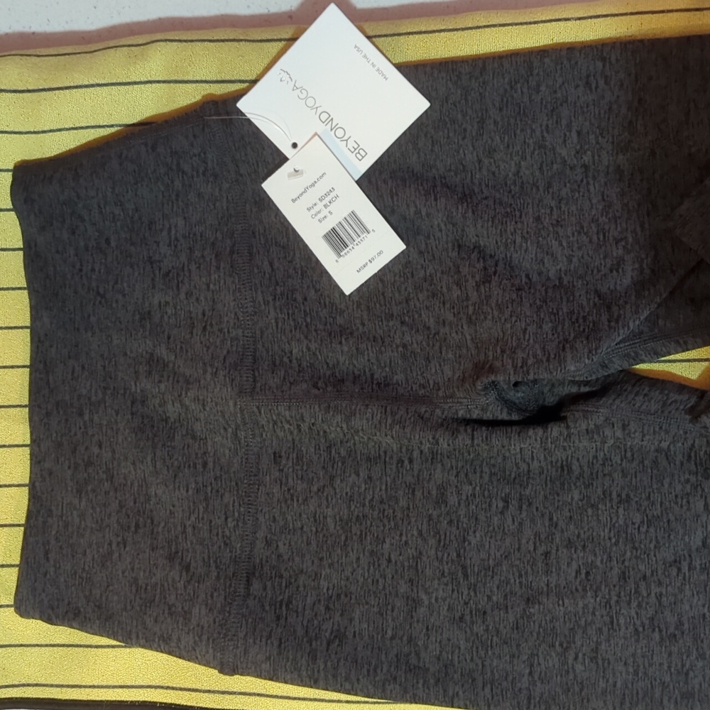 Beyond Yoga Spacedye High Waisted Charcoal Full Length Leggings Small NWT